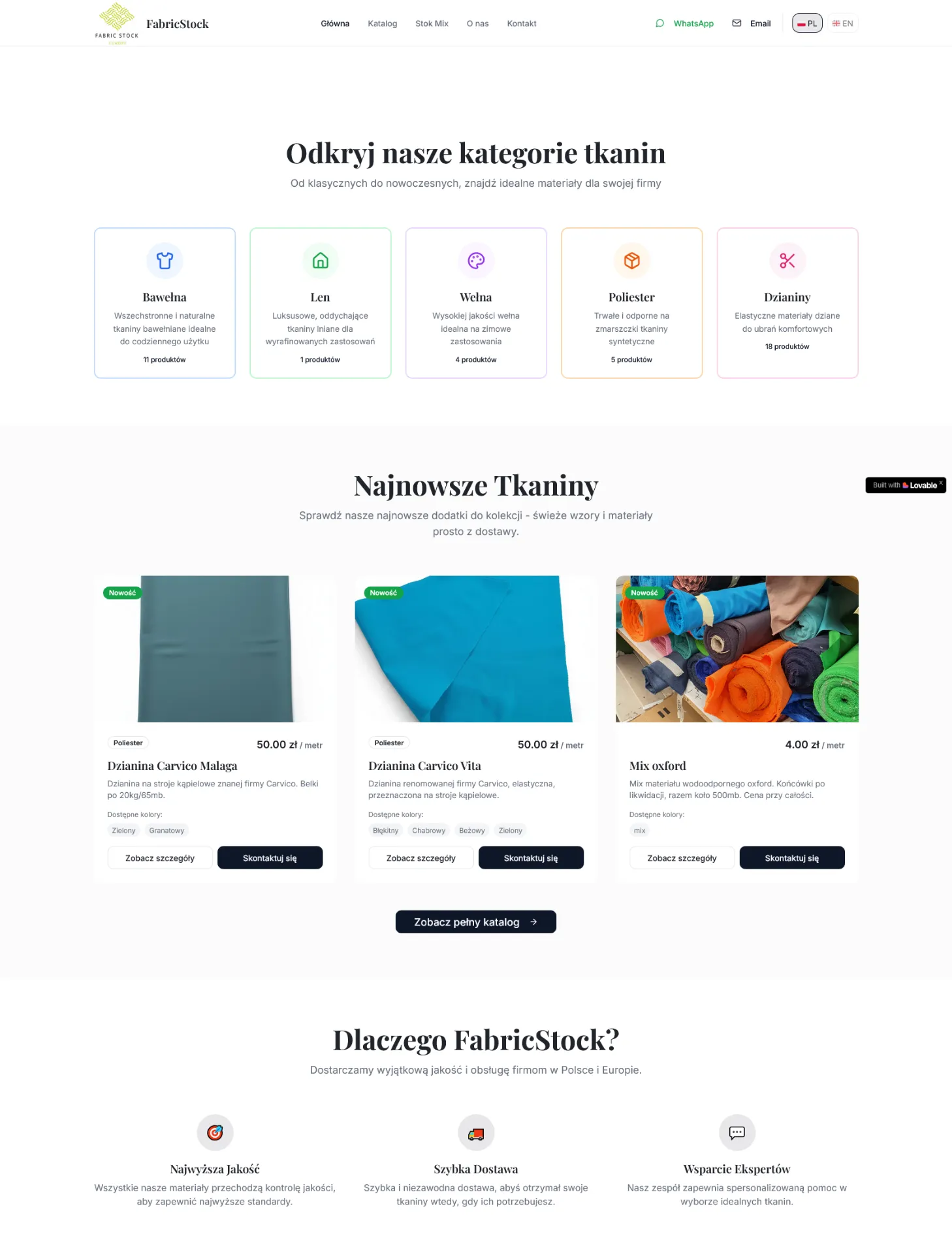 Fabric Stock Europe - Katalog