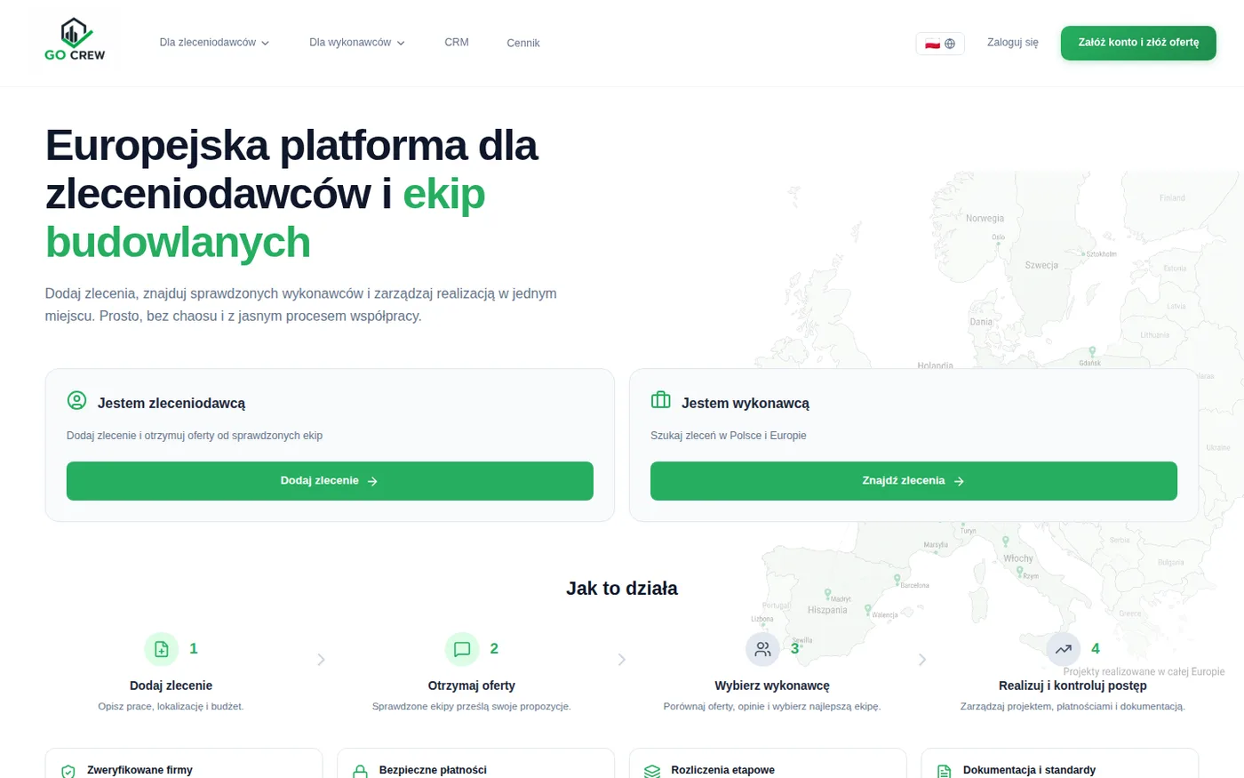 GoCrew — platforma budowlana